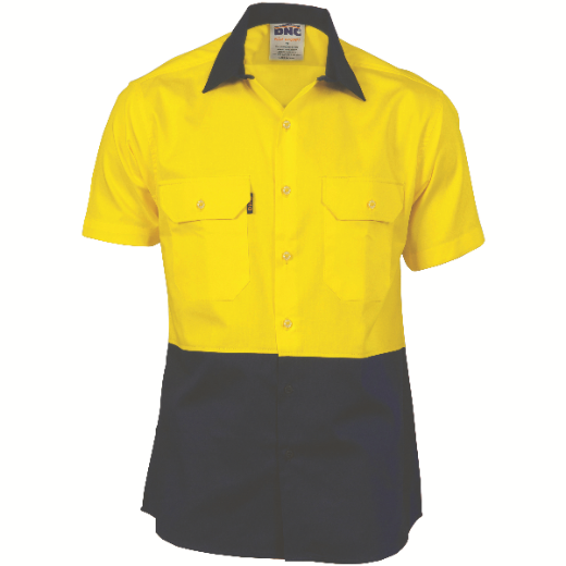 Picture of DNC Lightweight Cotton Drill Cool-Breeze Shirt Short Sleeve 2 Tone