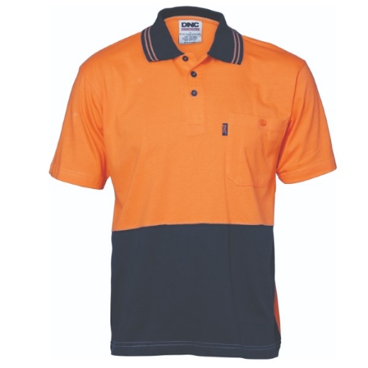 Picture of DNC Polo Shirt Cotton Jersey with Underarm Mesh Short Sleeve 2 Tone