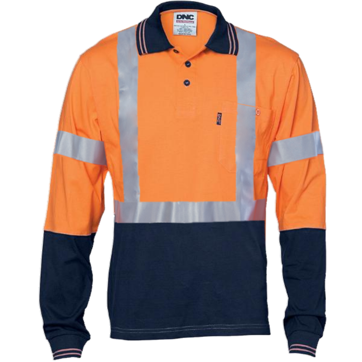 Picture of DNC Polo Shirt Cotton Jersey with Underarm Mesh Long Sleeve