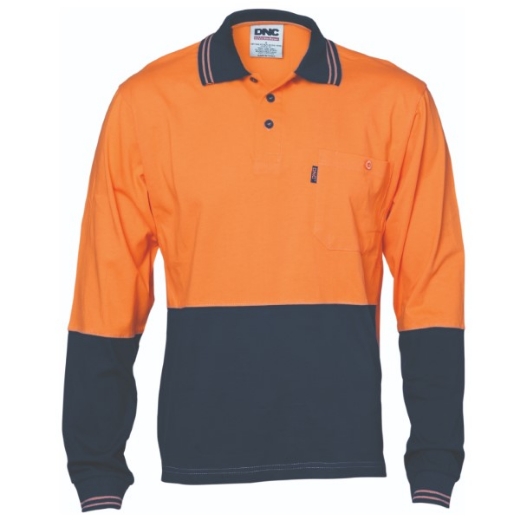 Picture of DNC Polo Shirt Cotton Jersey with Underarm Mesh Long Sleeve