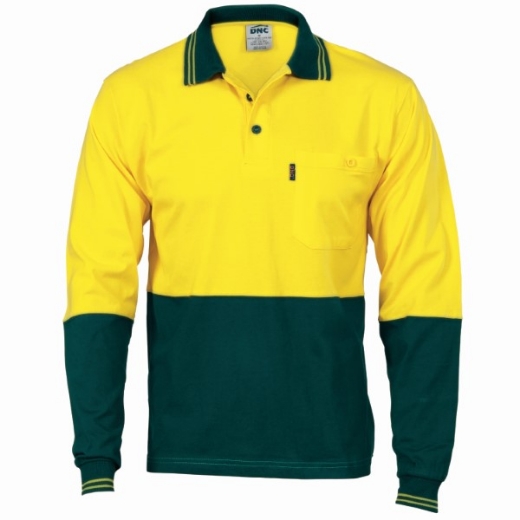 Picture of DNC Polo Shirt Cotton Jersey with Underarm Mesh Long Sleeve