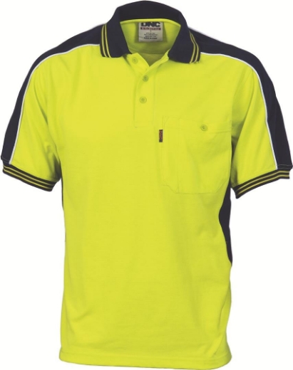 Picture of DNC Contrast Panel Polo Shirt 65% Polyester 35% Cotton Short Sleeve