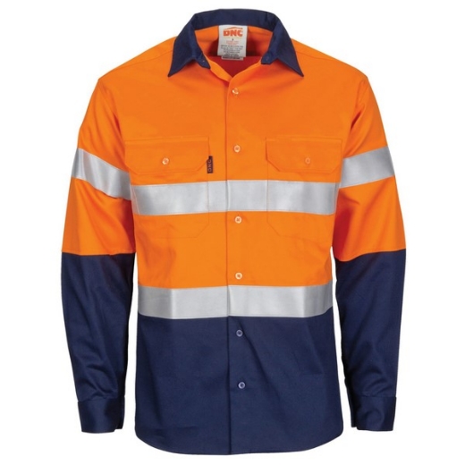 Picture of DNC Patron Saint Flame Retardant Cotton Drill Shirt with 2 Ring Fire Retardant Tape Long Sleeve