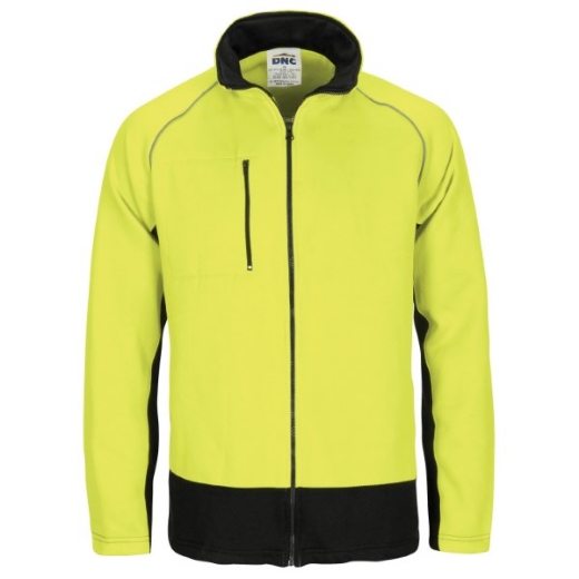 Picture of DNC Full Zip Fleecy Hi Vis two Tone