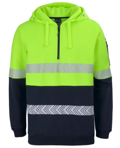 Picture of JB's Hi Vis (D + N) 1/2 Zip Segmented Tape Hoodie