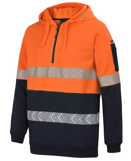 Picture of JB's Hi Vis (D + N) 1/2 Zip Segmented Tape Hoodie
