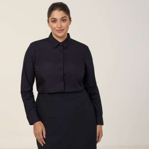 Picture of NNT Ladies Poplin Long Sleeve Shirt