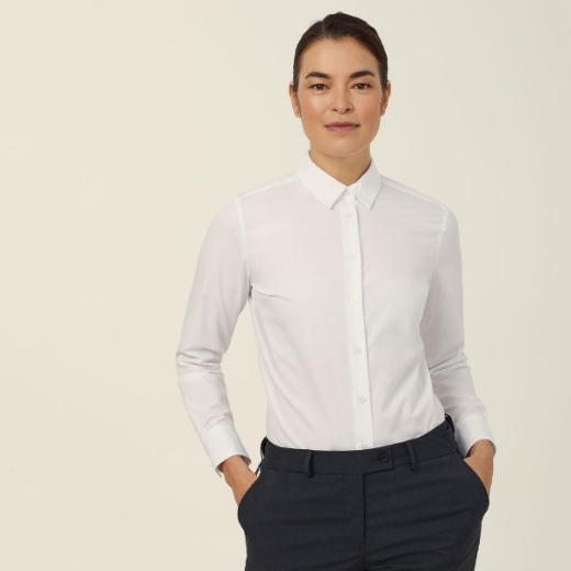 Picture of NNT Ladies Poplin Long Sleeve Shirt