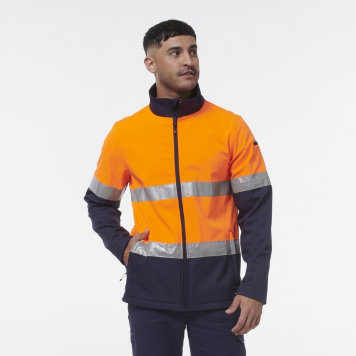 Picture of King Gee Hi Vis Reflective Spliced Softshell Jacket