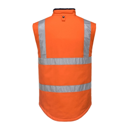 Picture of Prime Mover Hi Vis 100% Cotton Reversible Vest with Light Cotton Lining