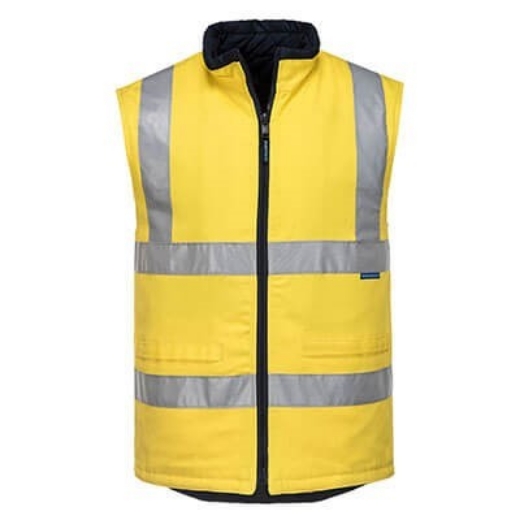 Picture of Prime Mover Hi Vis 100% Cotton Reversible Vest with Light Cotton Lining