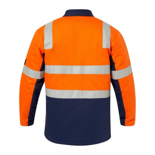 Picture of Workcraft Heavyweight Cotton Drill Jacket with Reflective Tape 2 Tone