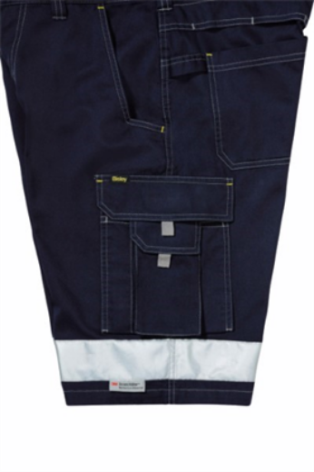 Picture of Bisley Cotton Drill Vented Light Weight Cargo Work Shorts with Reflective