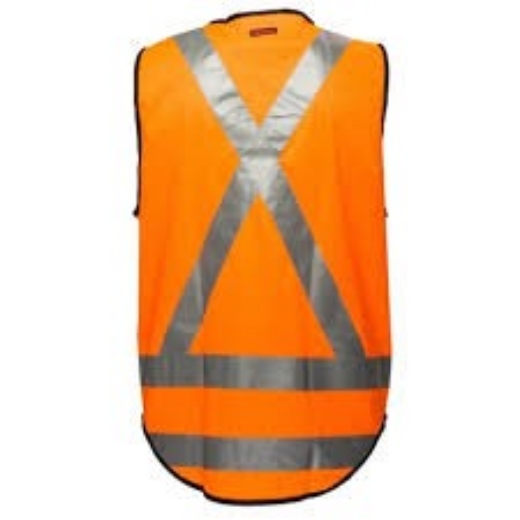 Picture of Prime Mover Safety Vest Zip Front with X Pattern Reflective Tape