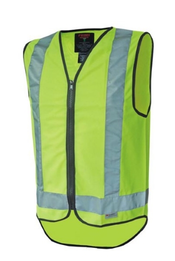 Picture of Prime Mover Safety Vest Zip Front with X Pattern Reflective Tape