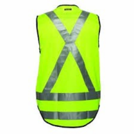 Picture of Prime Mover Safety Vest Zip Front with X Pattern Reflective Tape