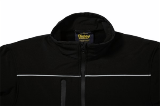 Picture of Bisley Fleece Soft shell Brushed Fleece Lined Jacket with Reflective Piping