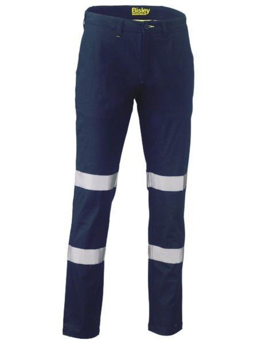 Picture of Bisley Stretch Cotton Drill Work Pants with Biomotion Stretch Reflective Tape