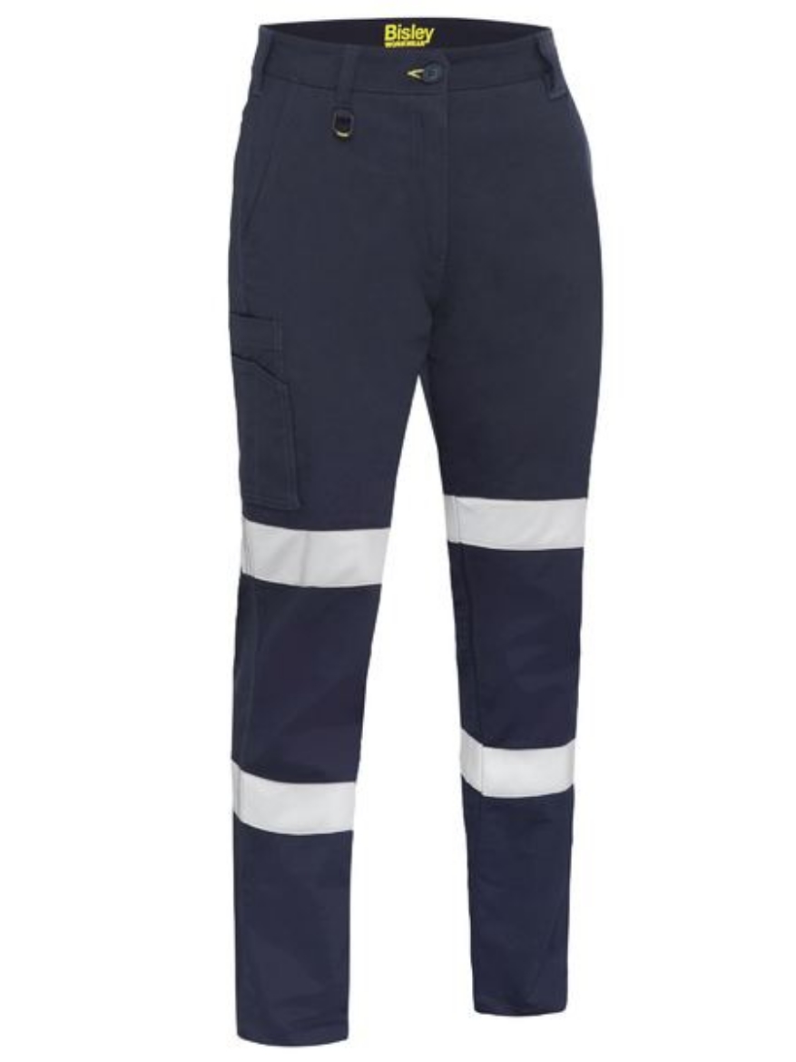 Picture of Bisley Ladies Stretch Cotton Cargo Pant with Reflective Tape