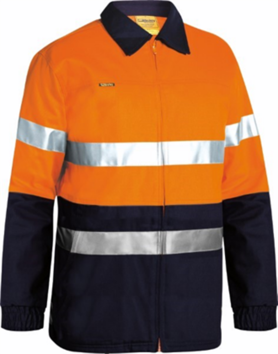 Picture of Bisley Cotton Drill Jacket with 2 Ring Pattern Reflective Tape