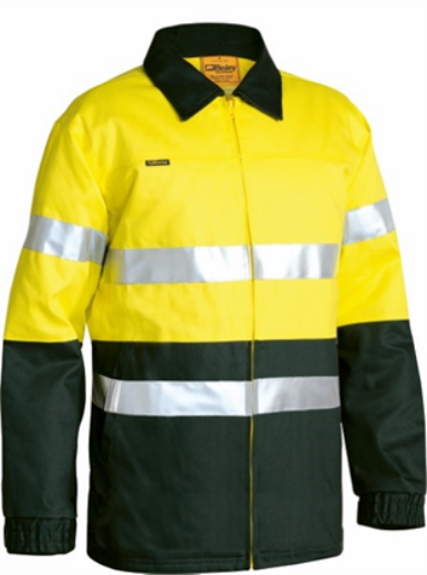 Picture of Bisley Cotton Drill Jacket with 2 Ring Pattern Reflective Tape