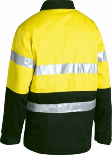 Picture of Bisley Cotton Drill Jacket with 2 Ring Pattern Reflective Tape