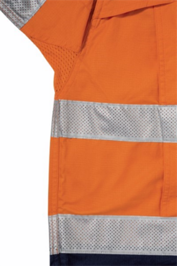 Picture of Bisley Mens X Airflow Long Sleeve Work Shirt 100% Cotton Ripstop with Perforated Reflective Tape