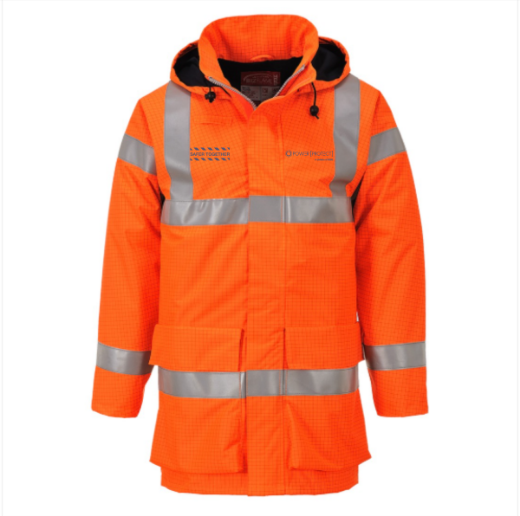 Picture of Portwest Bizflame Flame Resistant Flame Resistant Rain Jacket with Reflective Tape