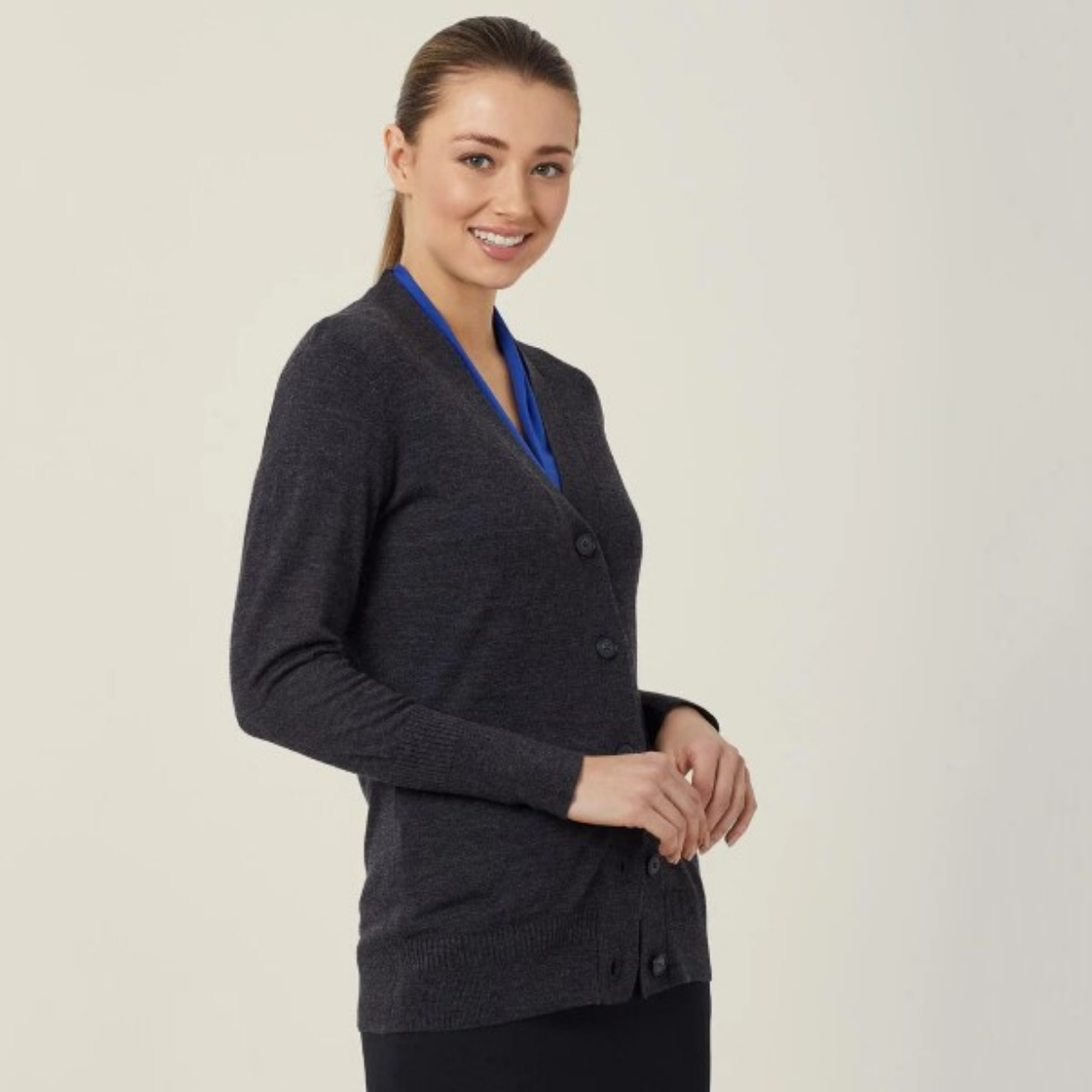 Picture of NNT Ladies Pure Wool Long Length Cardigan