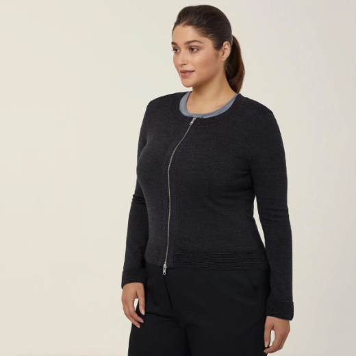 Picture of NNT Ladies Pure Wool Zip Front Cardigan