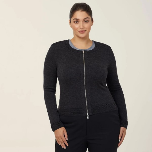 Picture of NNT Ladies Pure Wool Zip Front Cardigan