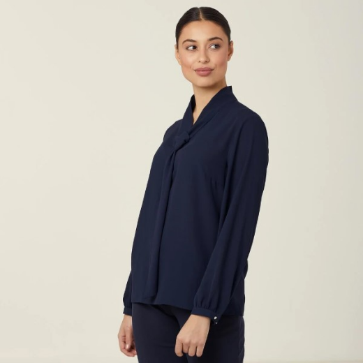 Picture of NNT Ladies Georgie Tie Neck Blouse