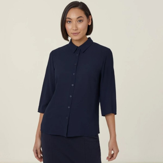 Picture of NNT Ladies Georgie 3/4 Pleat Back Shirt