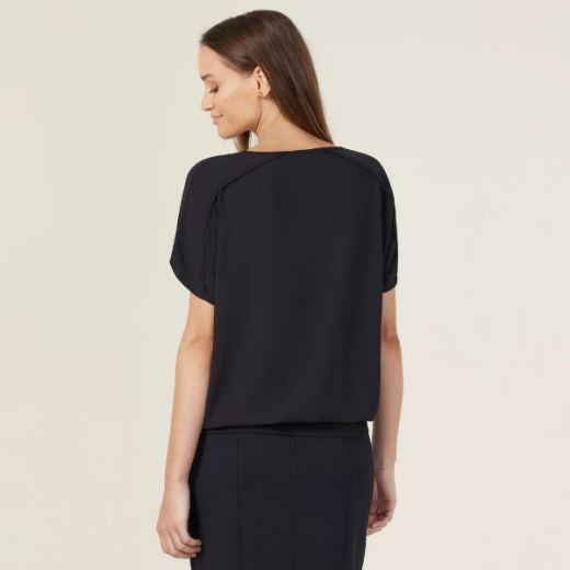 Picture of NNT Ladies Georgie Short Sleeve Rib Hem Top
