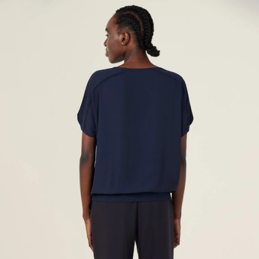 Picture of NNT Ladies Georgie Short Sleeve Rib Hem Top