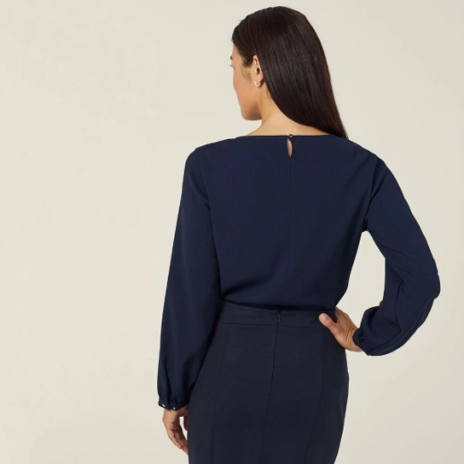 Picture of NNT Ladies Long Sleeve Heavy Georgette Blouse