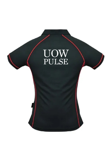 Picture of Aussie Pacific Ladies Endeavour Polo Shirt Black/Red