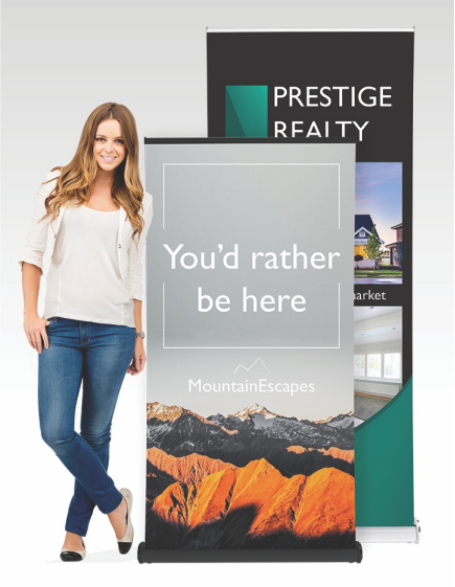 Picture of Luxury Pull Up Banners Silver Base