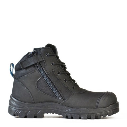 Picture of Bata Zippy Zip Side Lace Up Boot Black