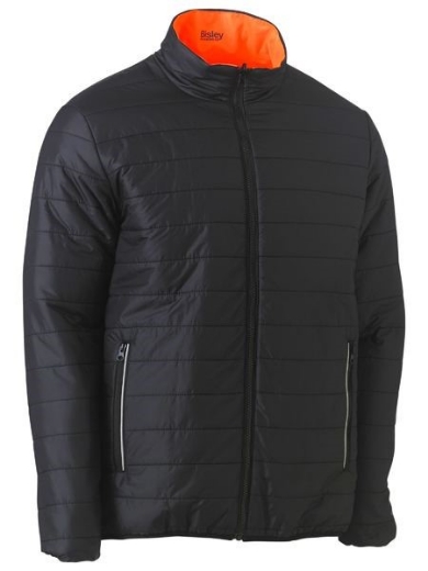Picture of Bisley Hi Vis Reversible Puffer Jacket with Reflective Tape