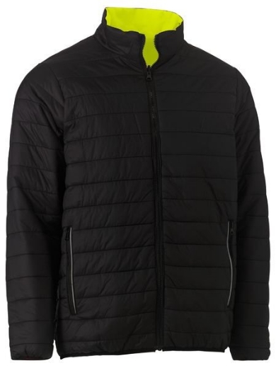 Picture of Bisley Hi Vis Reversible Puffer Jacket with Reflective Tape