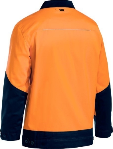 Picture of Bisley Hi Vis Cotton Drill Jacket Water Repellent