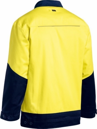 Picture of Bisley Hi Vis Cotton Drill Jacket Water Repellent