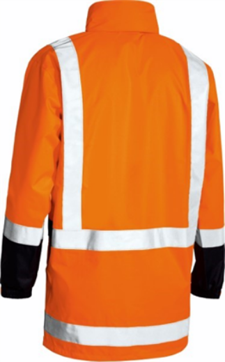 Picture of Bisley Rain Jacket with H Pattern Reflective Tape Orange