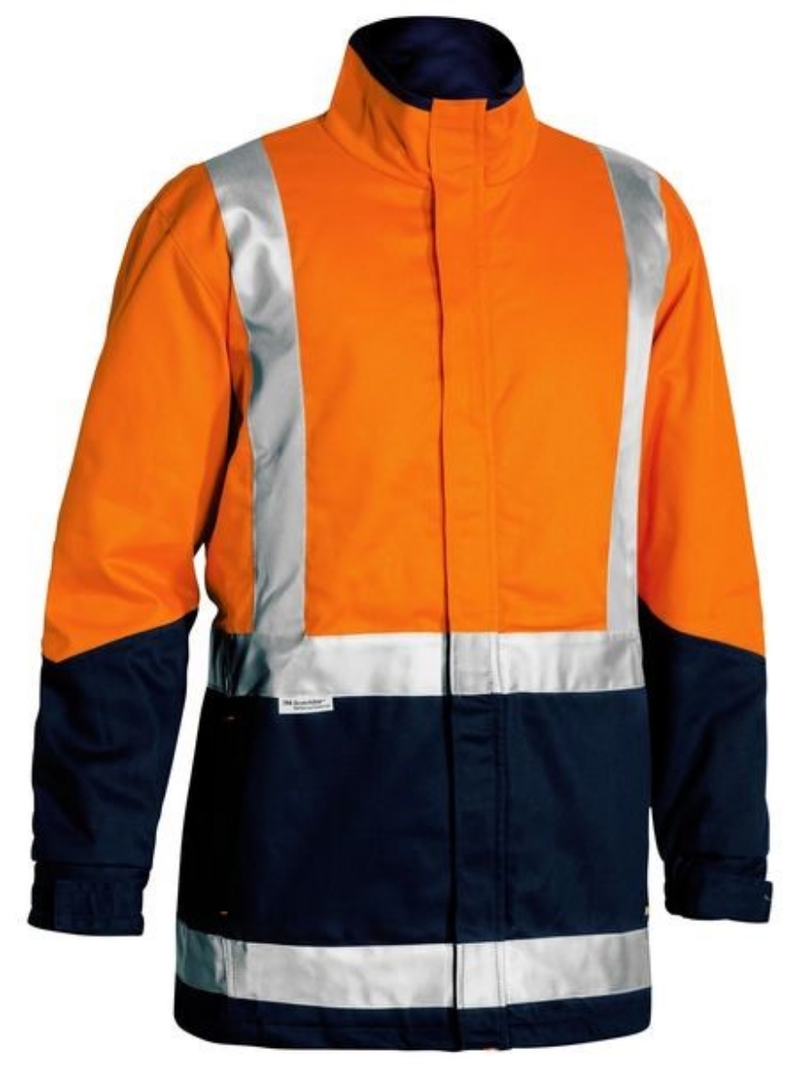 Picture of Bisley 3 in 1 Hi Vis Cotton drill Jacket with H Pattern Reflective Tape