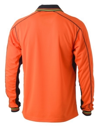 Picture of Bisley Polo Shirt Long Sleeve 100% Polyester Mesh