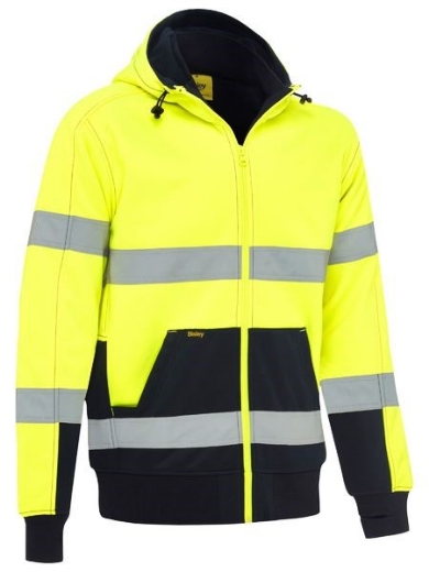 Picture of Bisley Hi Vis Fleece Hoodie with Reflective Tape & Sherpa Lining