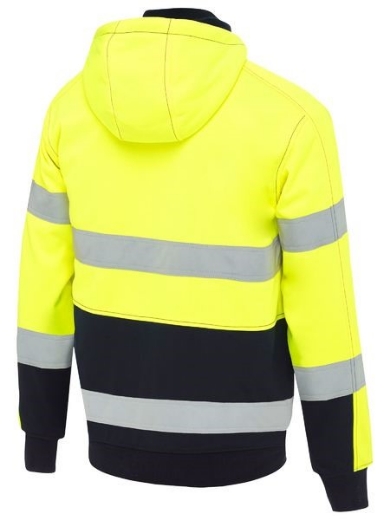 Picture of Bisley Hi Vis Fleece Hoodie with Reflective Tape & Sherpa Lining