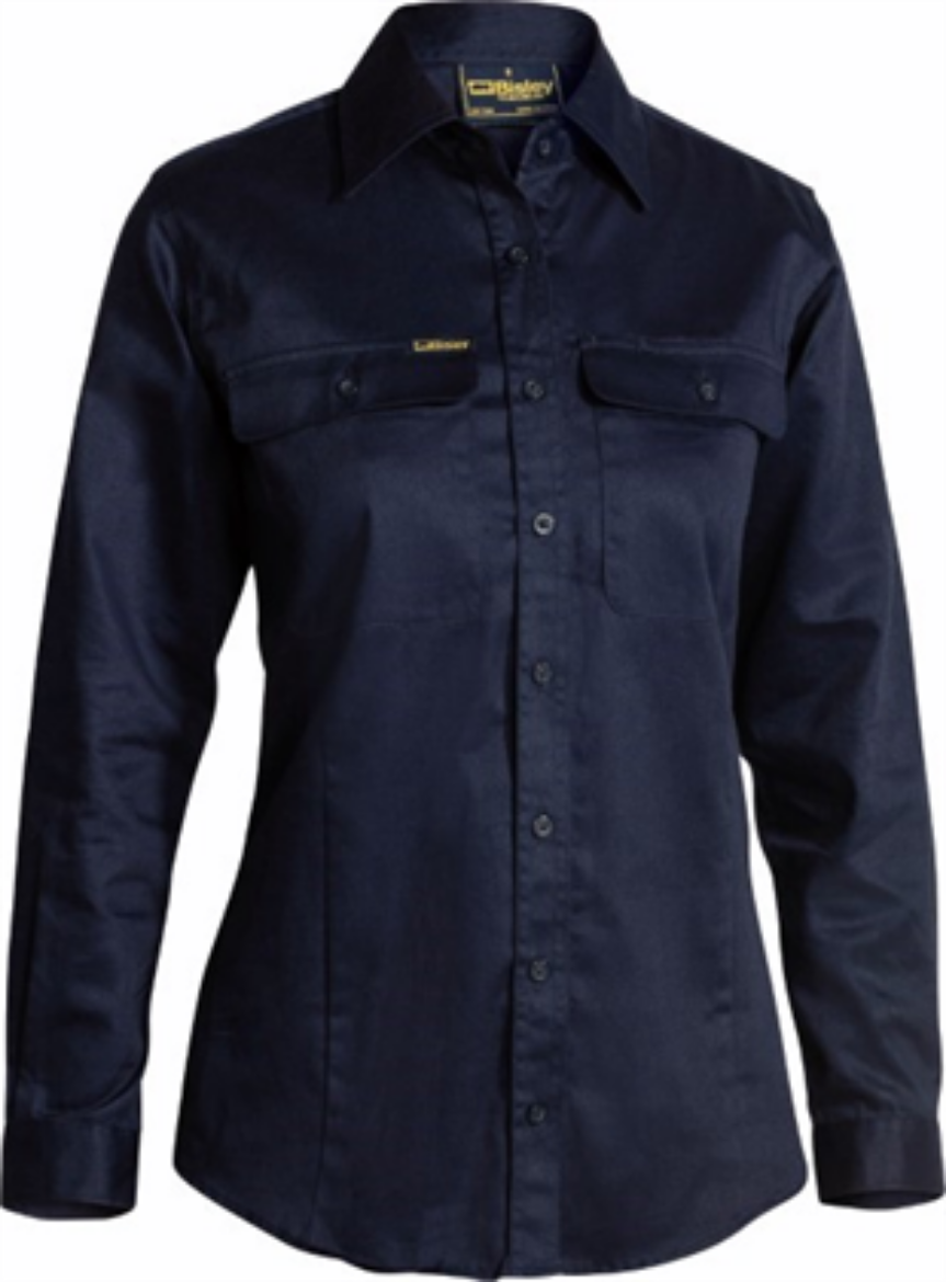 Picture of Bisley Ladies Cotton Drill Long Sleeve Work Shirt