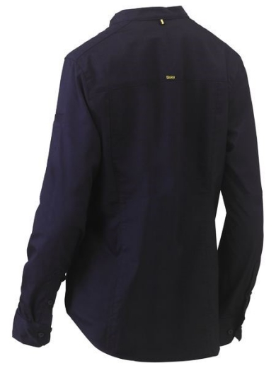 Picture of Bisley Ladies V-Neck Stretch Closed Front Shirt Long Sleeve